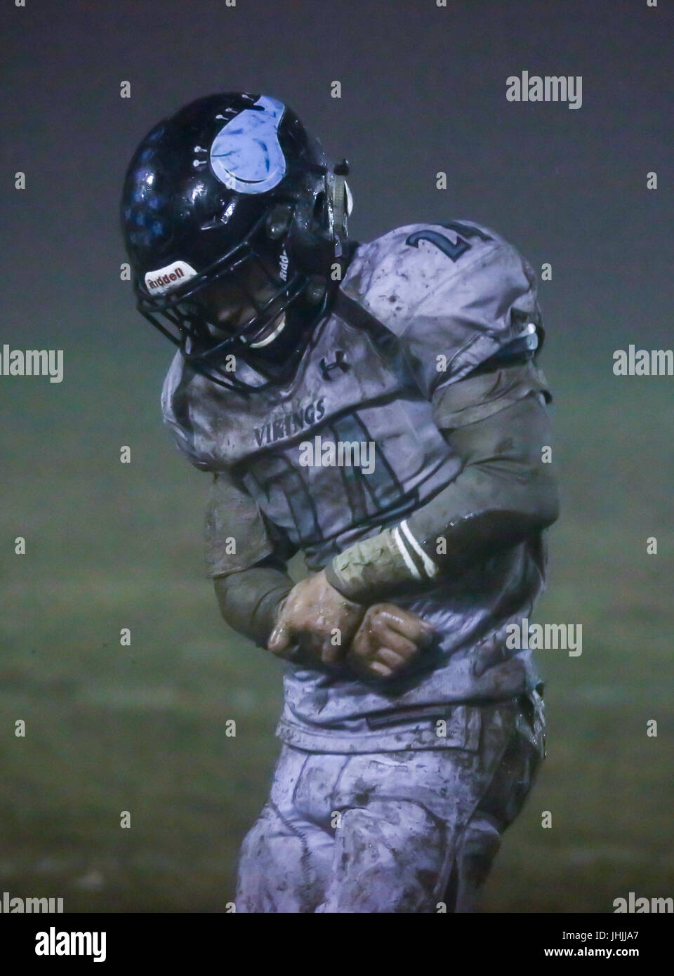Football action with Pleasant Valley vs. Paradise High School at