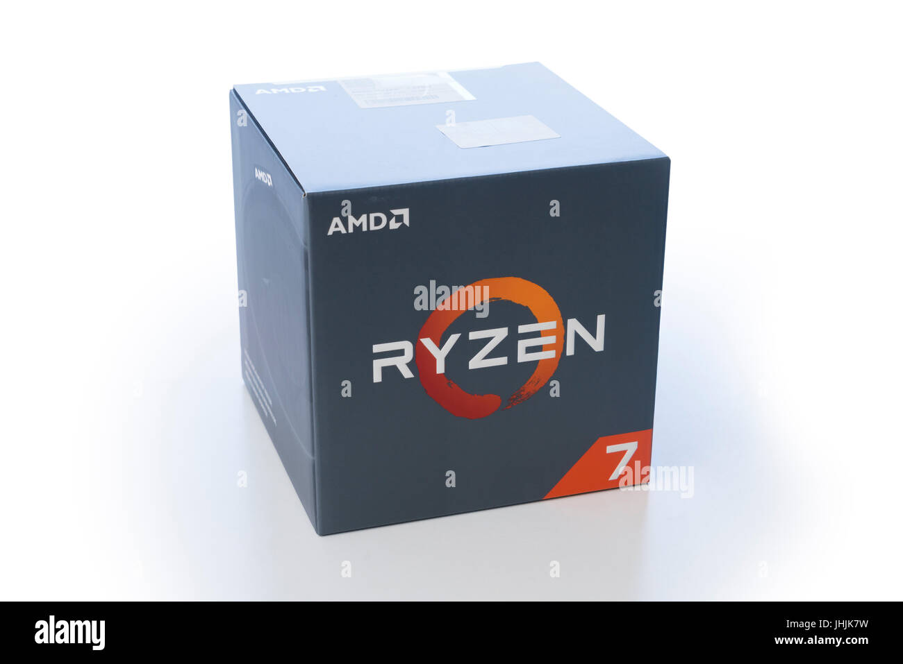 AMD Ryzen 7 CPU with original packing Stock Photo