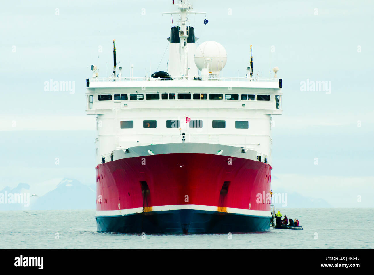Expedition Ship - Greenland Stock Photo