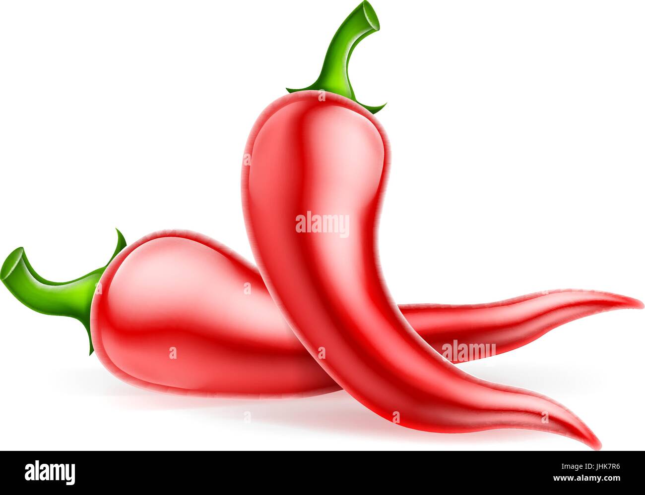 Red Chilli Peppers Illustration Stock Vector
