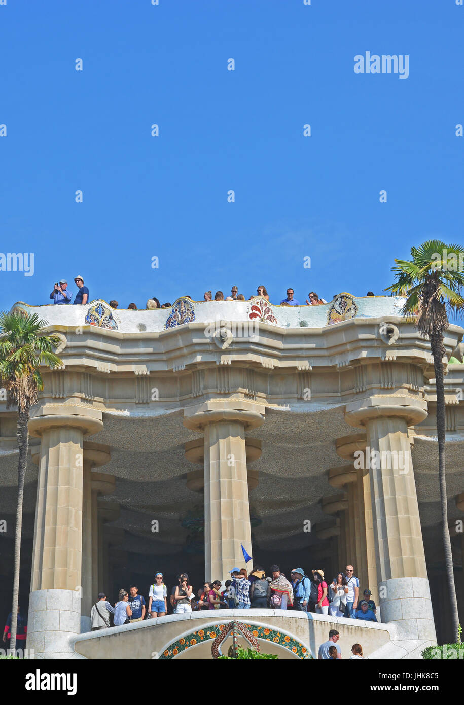 Guell  Park, Barcelona, Catalonia, Spain Stock Photo