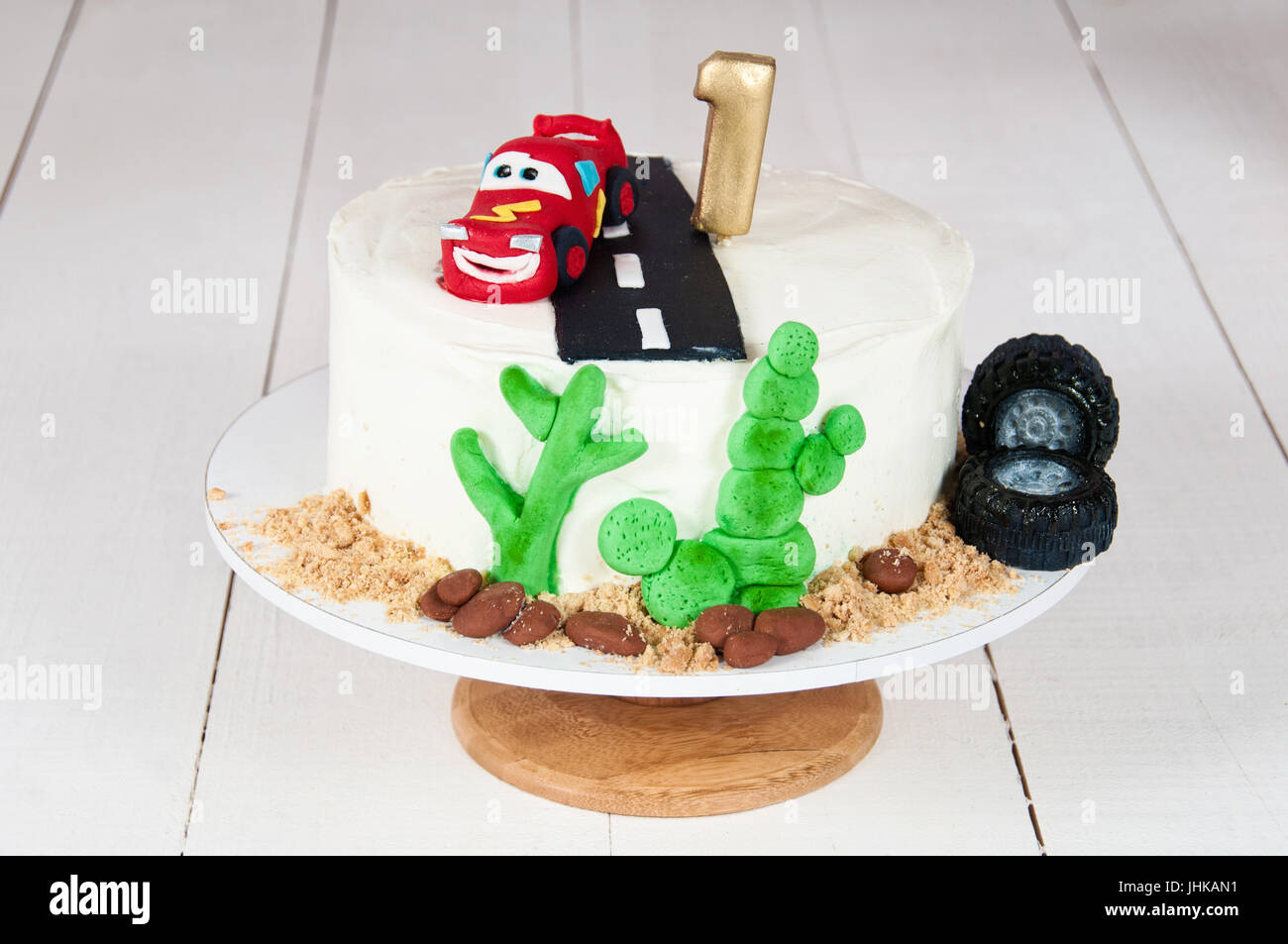 Cars 1st Birthday Molded Cake Candle (1ct) 