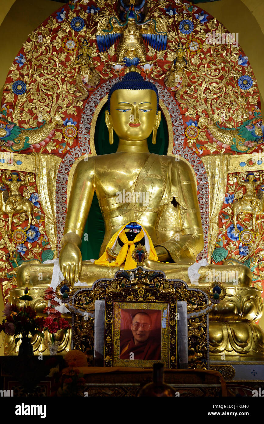 Buddha Statue at  Norbulingka Monastery Stock Photo