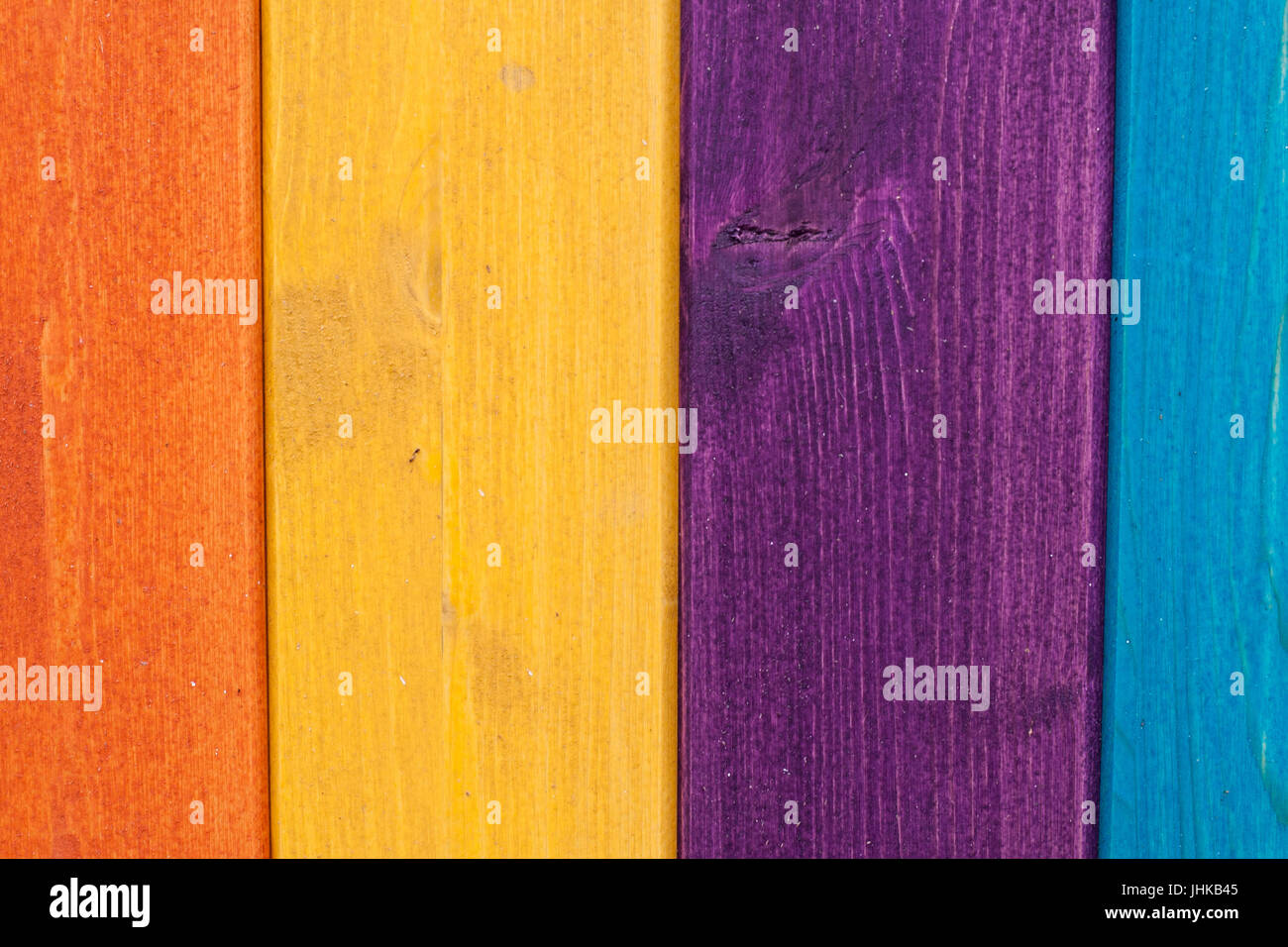 Colored wooden planks, fence Stock Photo - Alamy