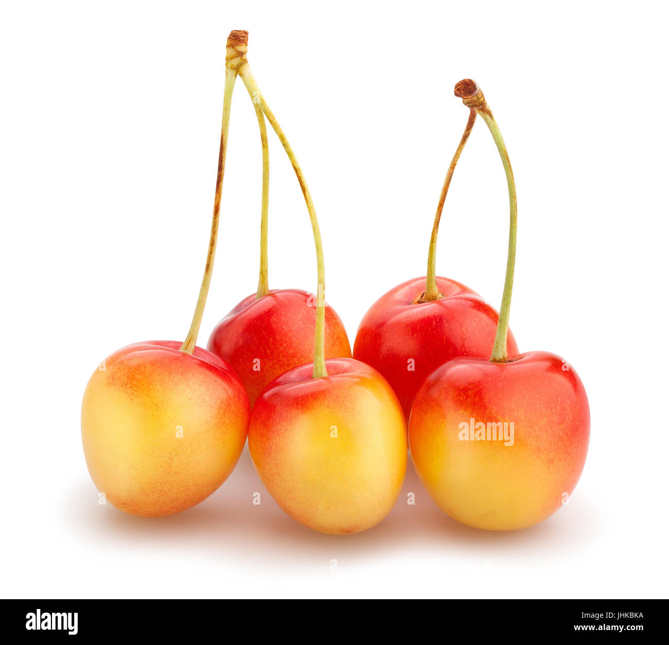 red yellow cherry path isolated Stock Photo - Alamy