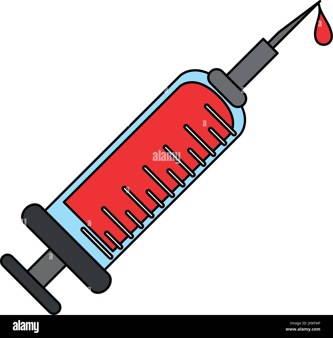 syringe cartoon red