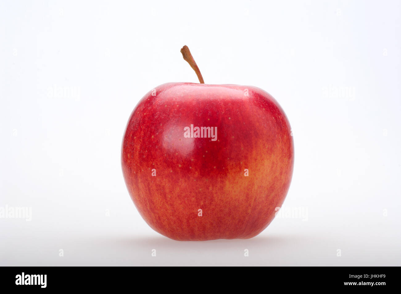 Tasty red apple on white background in front view Stock Photo - Alamy