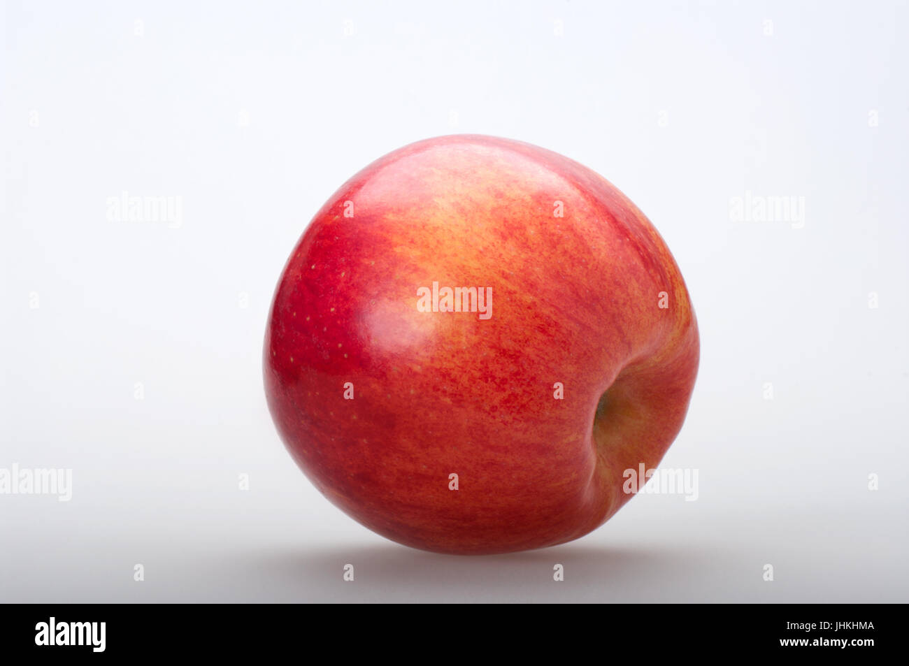 Tasty red apple on white background in front view Stock Photo - Alamy