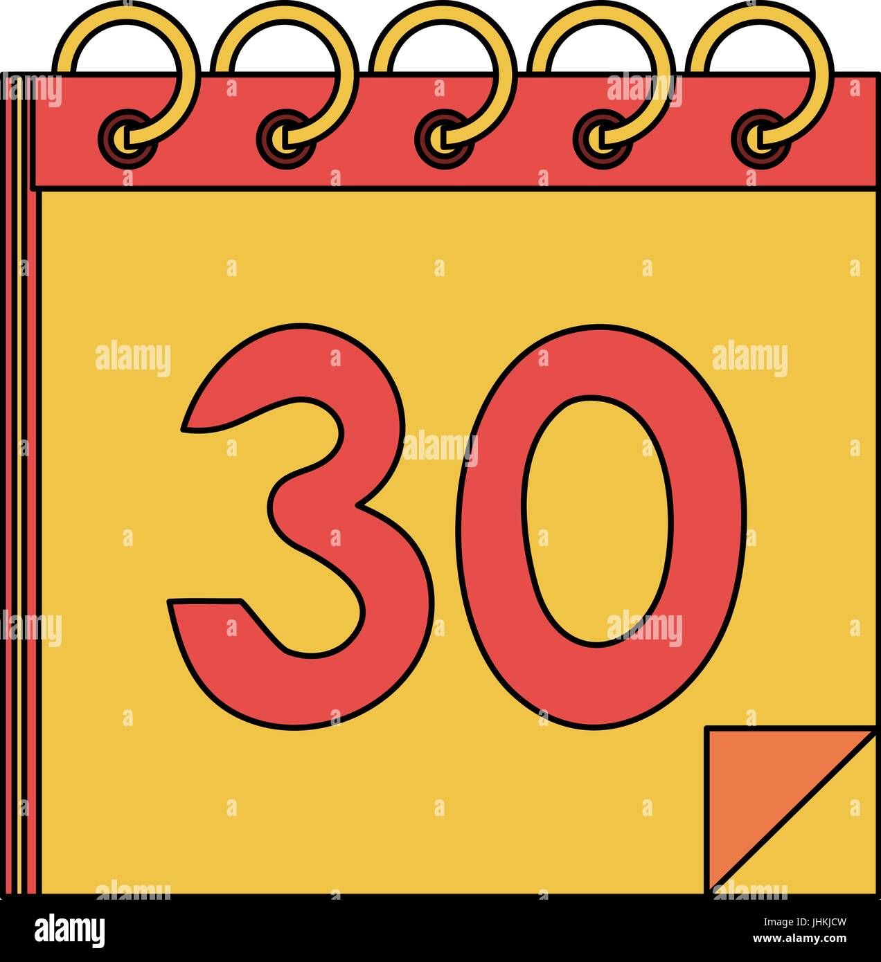 calendar with number 30 icon image Stock Vector Image & Art - Alamy