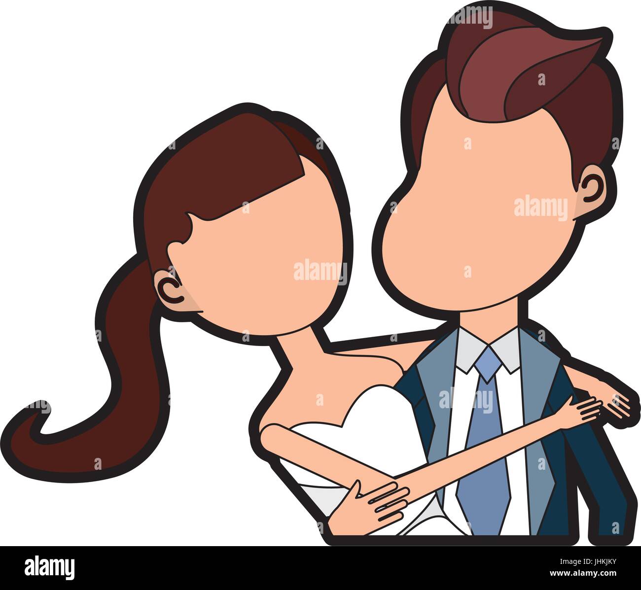 happy couple together and romantic celebration Stock Vector Image & Art ...