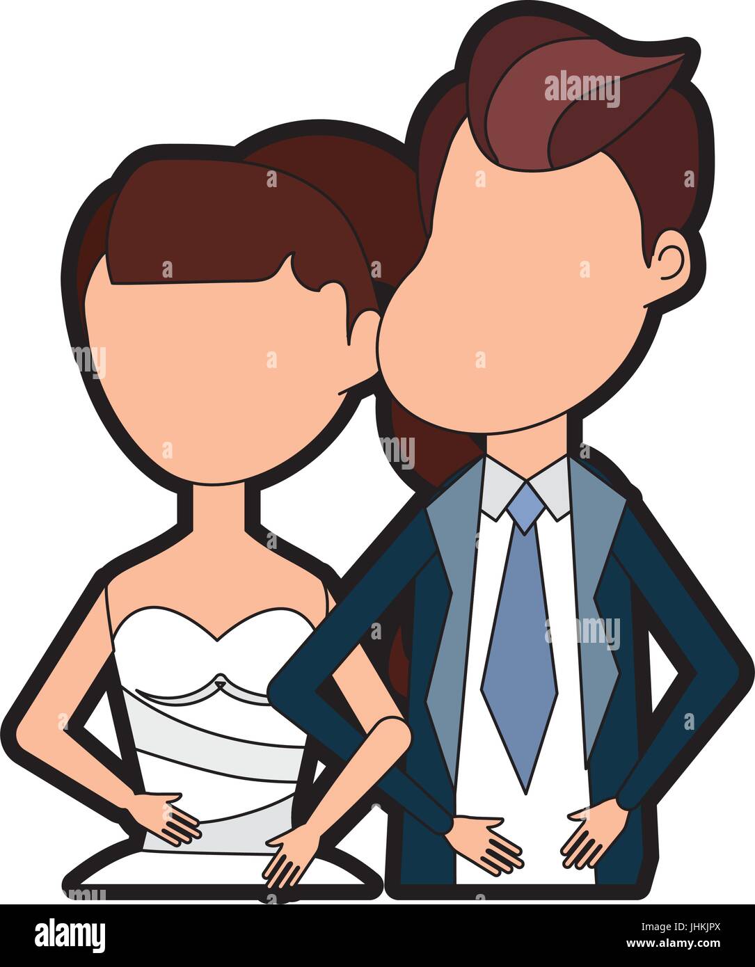 happy couple together and romantic celebration Stock Vector Image & Art ...