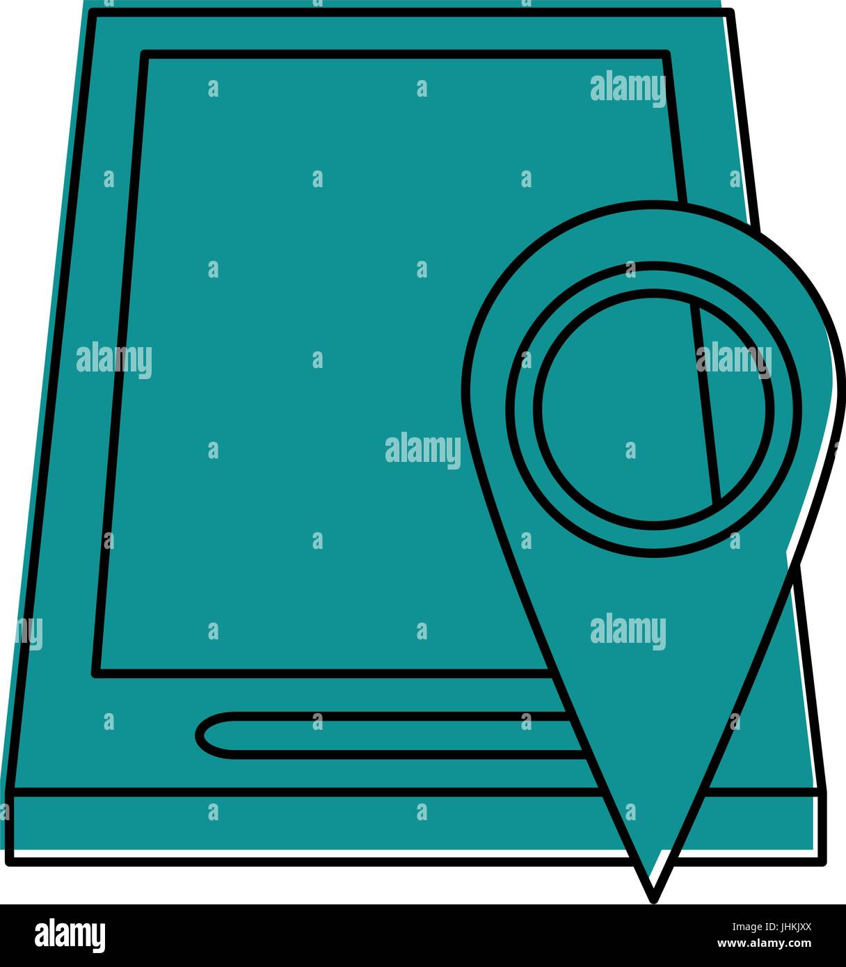 gps location pin with smartphone icon image Stock Vector Image & Art ...