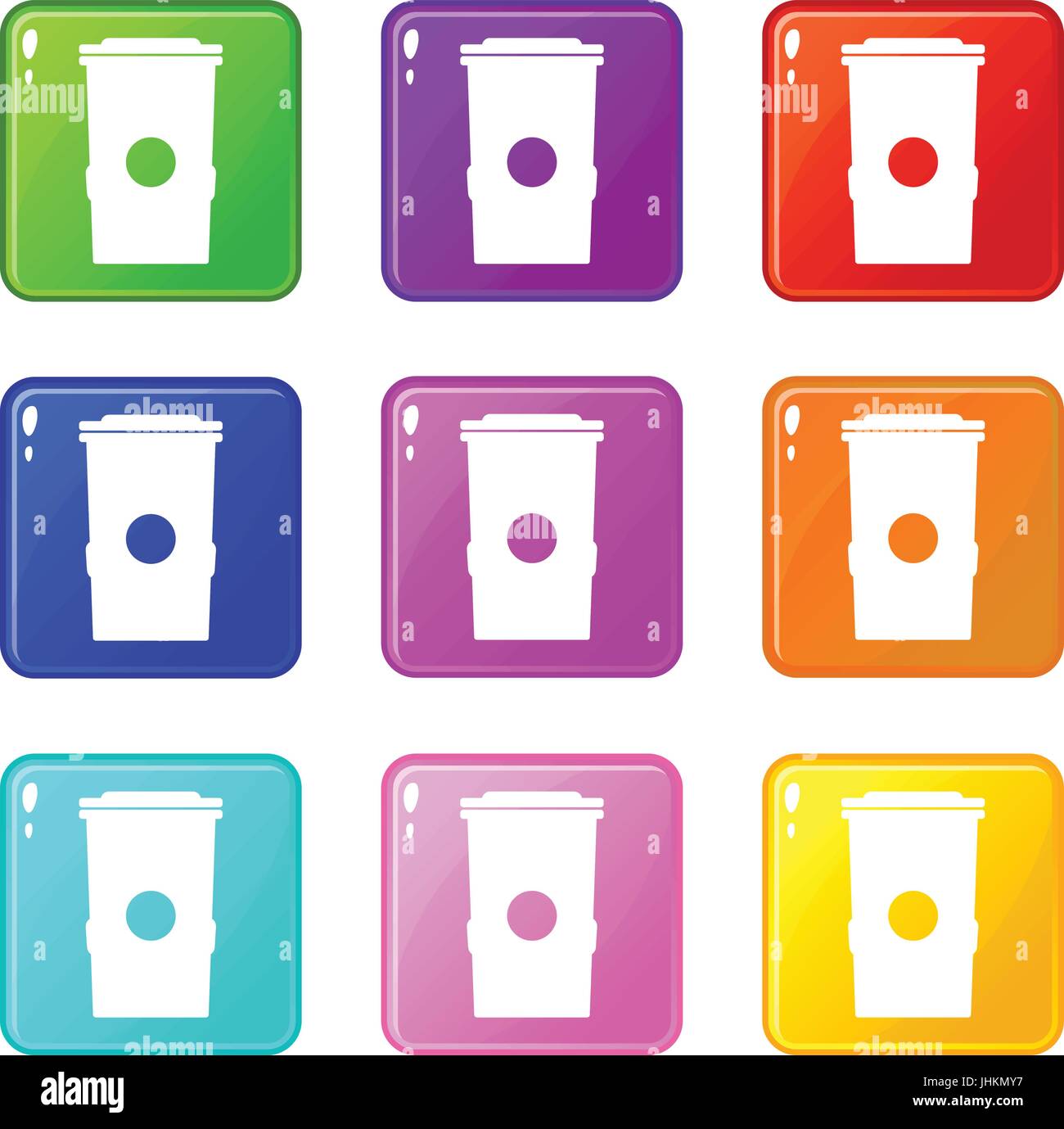 Trash can icons 9 set Stock Vector Image & Art - Alamy