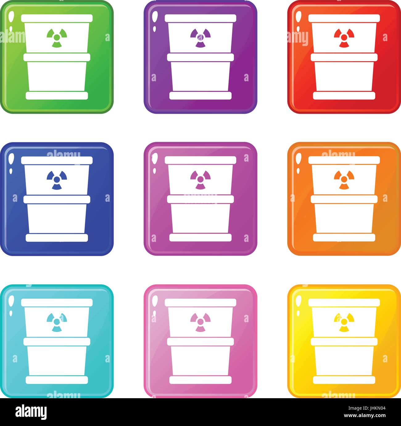 Trash can icons 9 set Stock Vector Image & Art - Alamy
