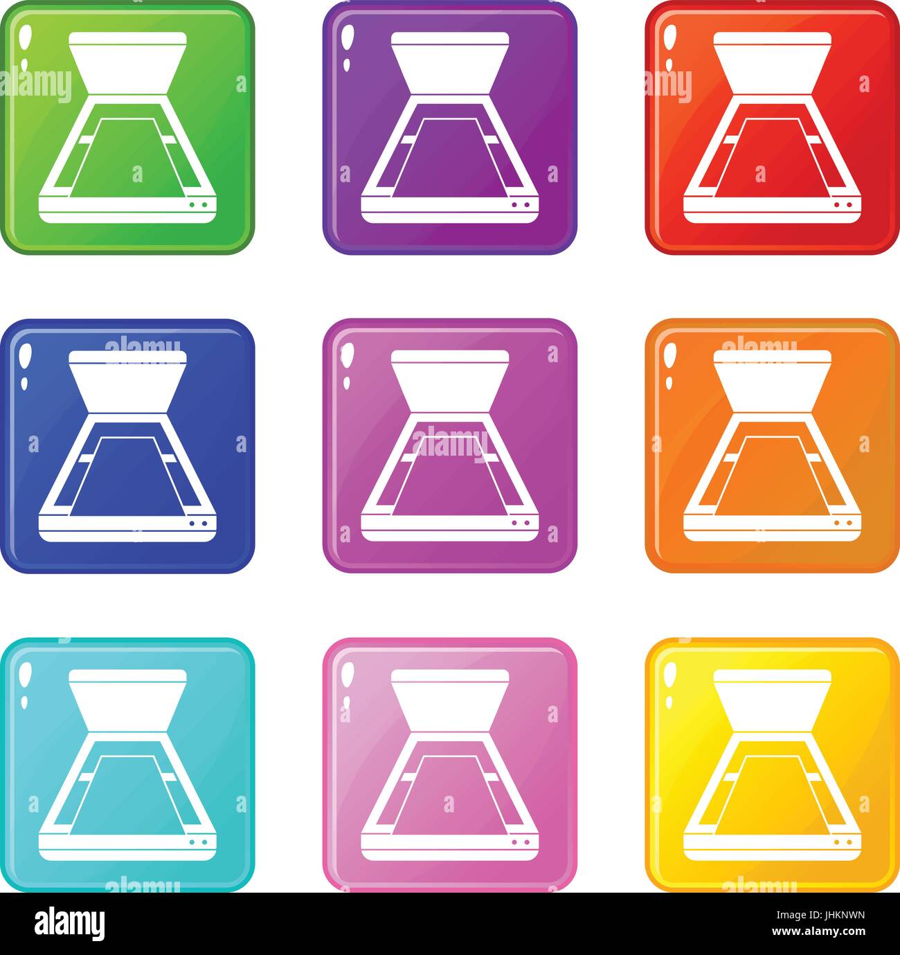 Open scanner icons 9 set Stock Vector Image & Art - Alamy