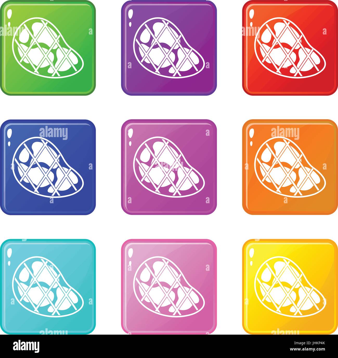 Steak icons 9 set Stock Vector Image & Art - Alamy