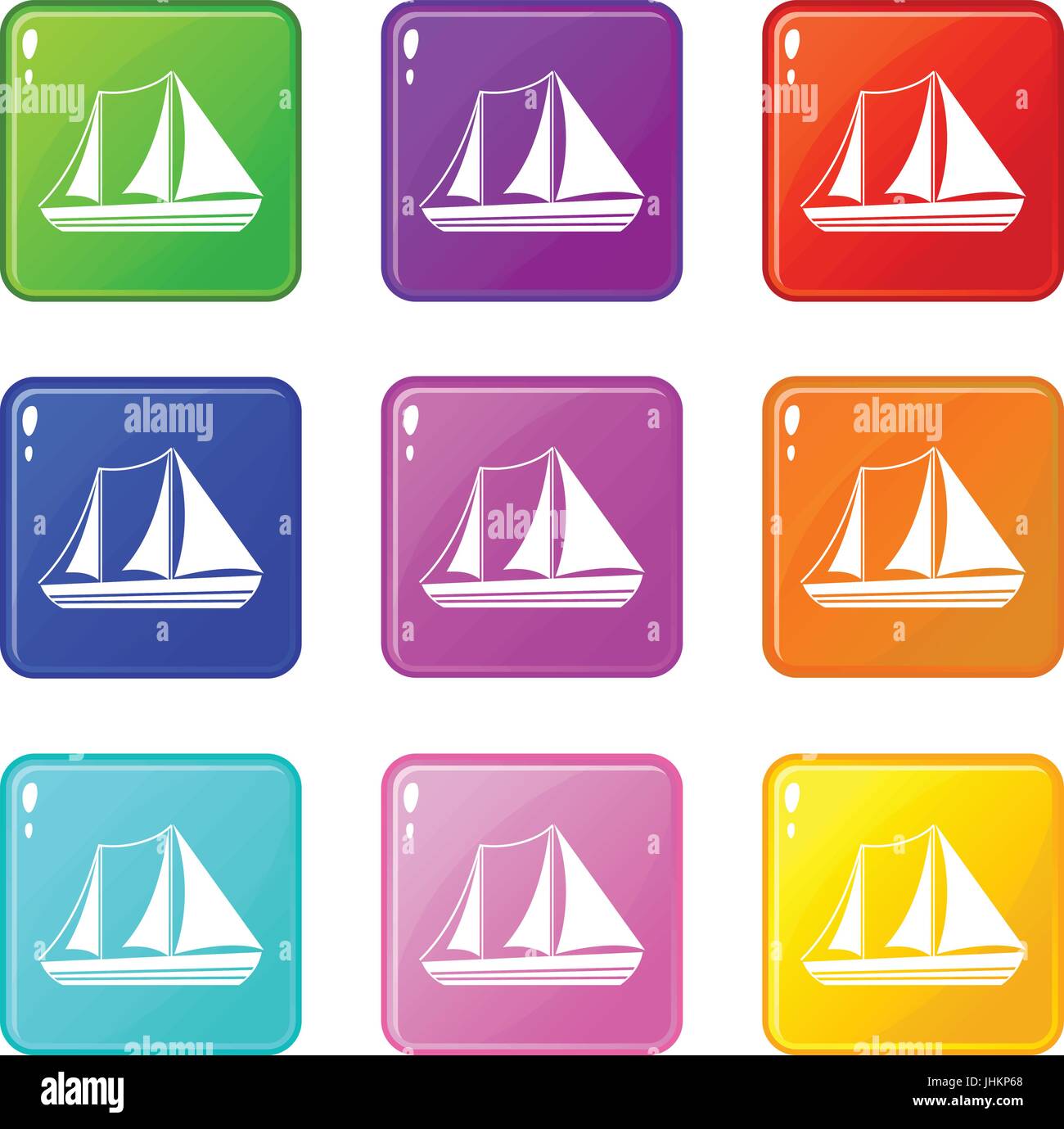 Yacht icons 9 set Stock Vector Image & Art - Alamy
