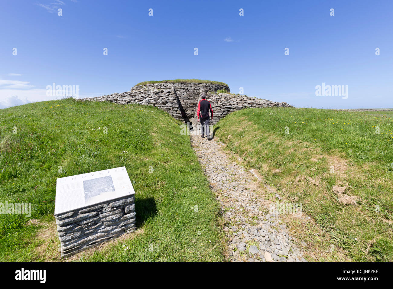 Quoyness chambered cairn, Orkney isles Stock Photo
