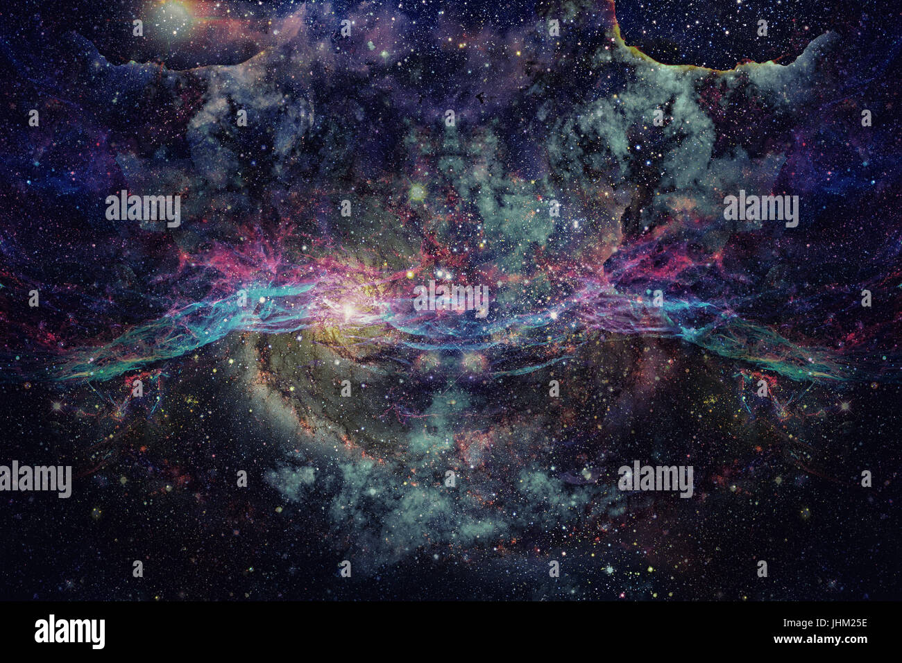 Starry deep outer space - nebula and galaxy Stock Photo - Alamy