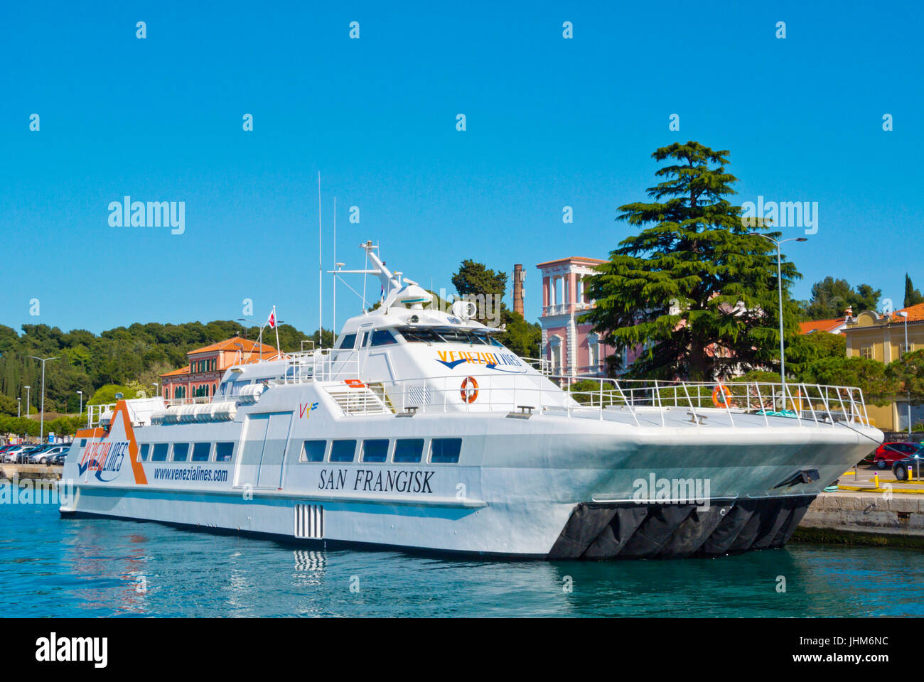 Venezia Lines catamaran to Venice, Rovinj, Istria, Croatia Stock Photo -  Alamy