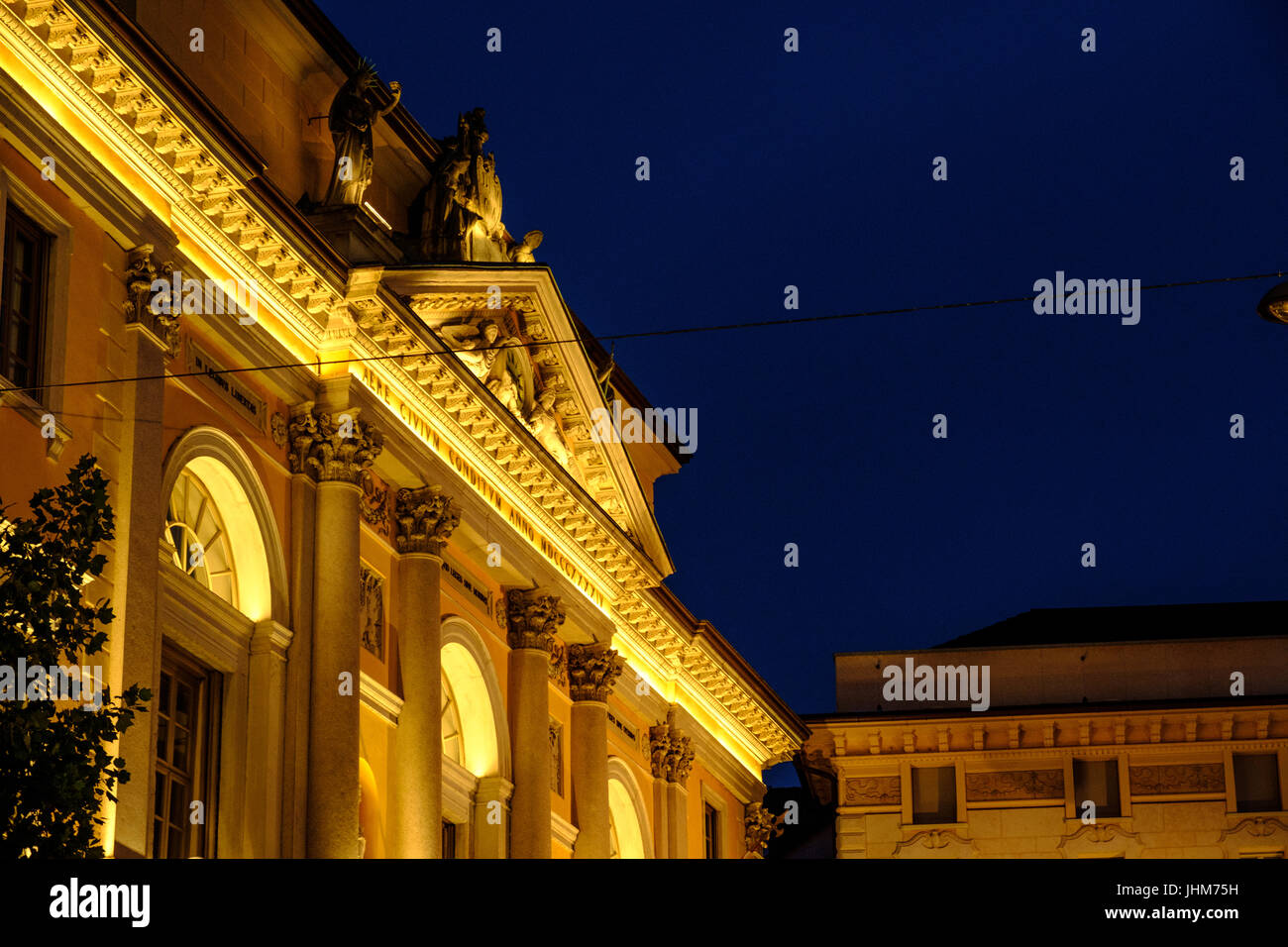 Lugano Town Hall, Switzerland Stock Photo