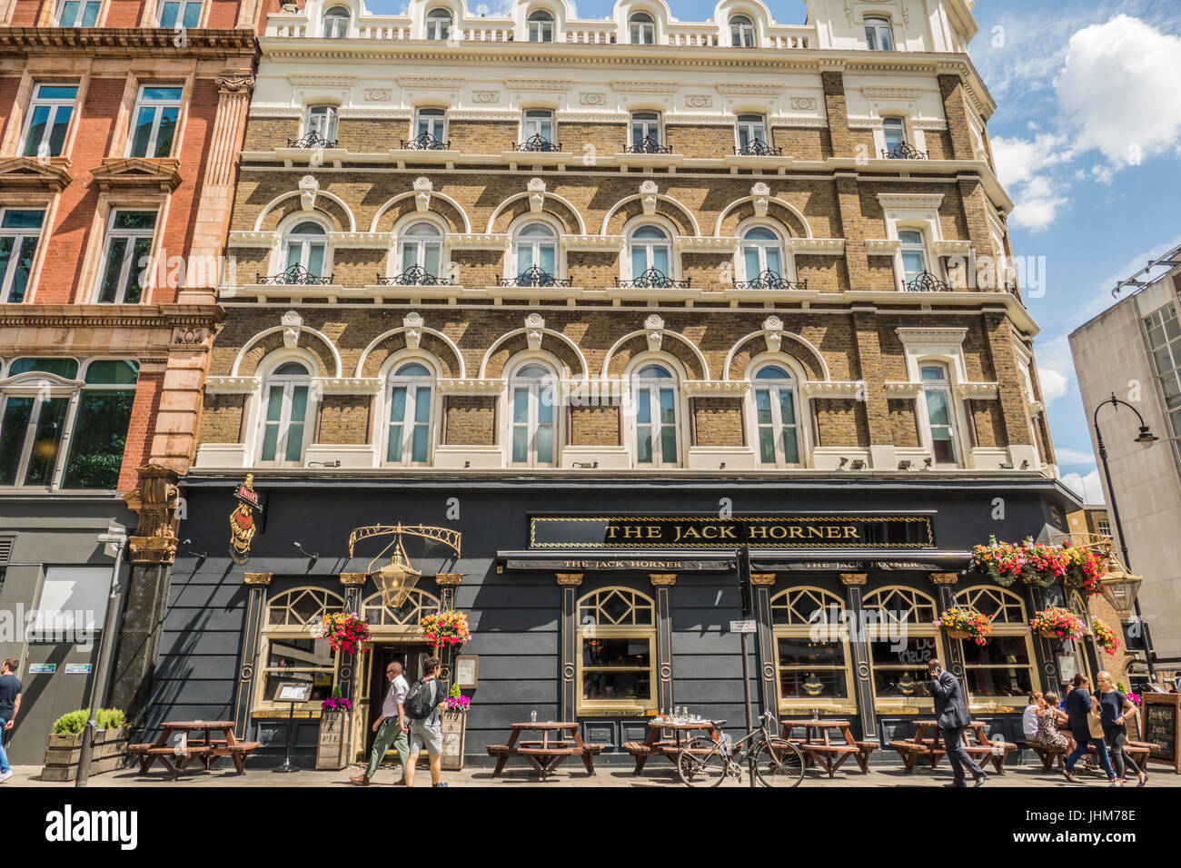 The Jack Horner pub, with accommodation above, Tottenham Court Road ...