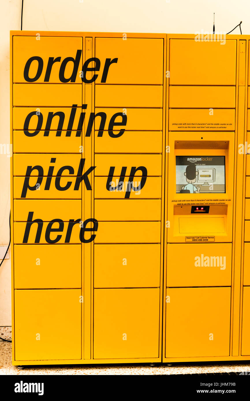 An Amazon pickup locker, Ealing, London, England, UK Stock Photo Alamy