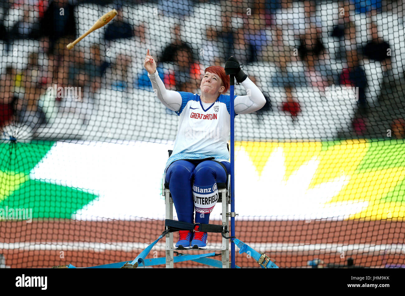 Great Britain's Joanna Butterfield in action in the Women's Club Throw