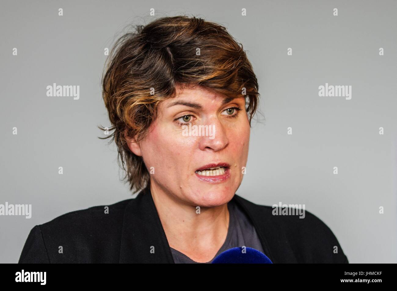 July 14, 2017 - Photo: Sachelle Babbar 'Zeit fÃ¼r Rechtsstaat'' Appearing at the conference in the Bavarian Landtag were lawyer Harmuth WÃ¤chter and the partyless Landtag member Claudia Stamm. The core goal was to discuss how to deal with citizens' rights within the concept of interior security. Claudia Stamm was a former Green Party politician, who recently broke loose to found her own party ''Mut'' (roughly translated as ''brave''). In the course of the war on terror, basic rights were infringed up by security agencies and it has been criticized that the measures are often ineffective Stock Photo