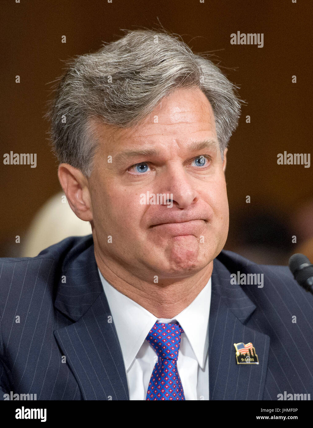 Washington, Us. 12th July, 2017. Christopher A. Wray testifies on his nomination to be Director ...