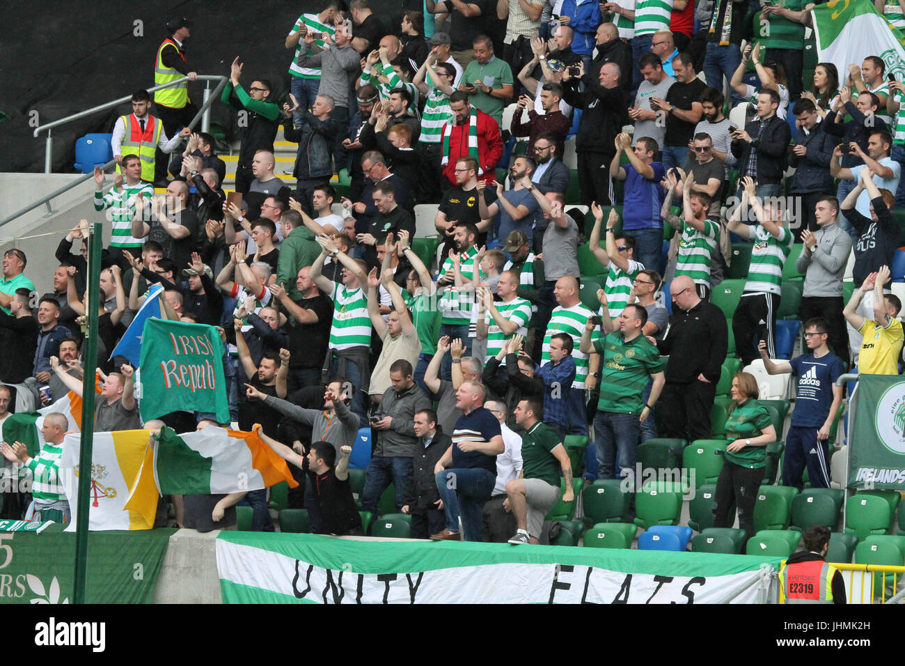 Celtic football club fans hi-res stock photography and images
