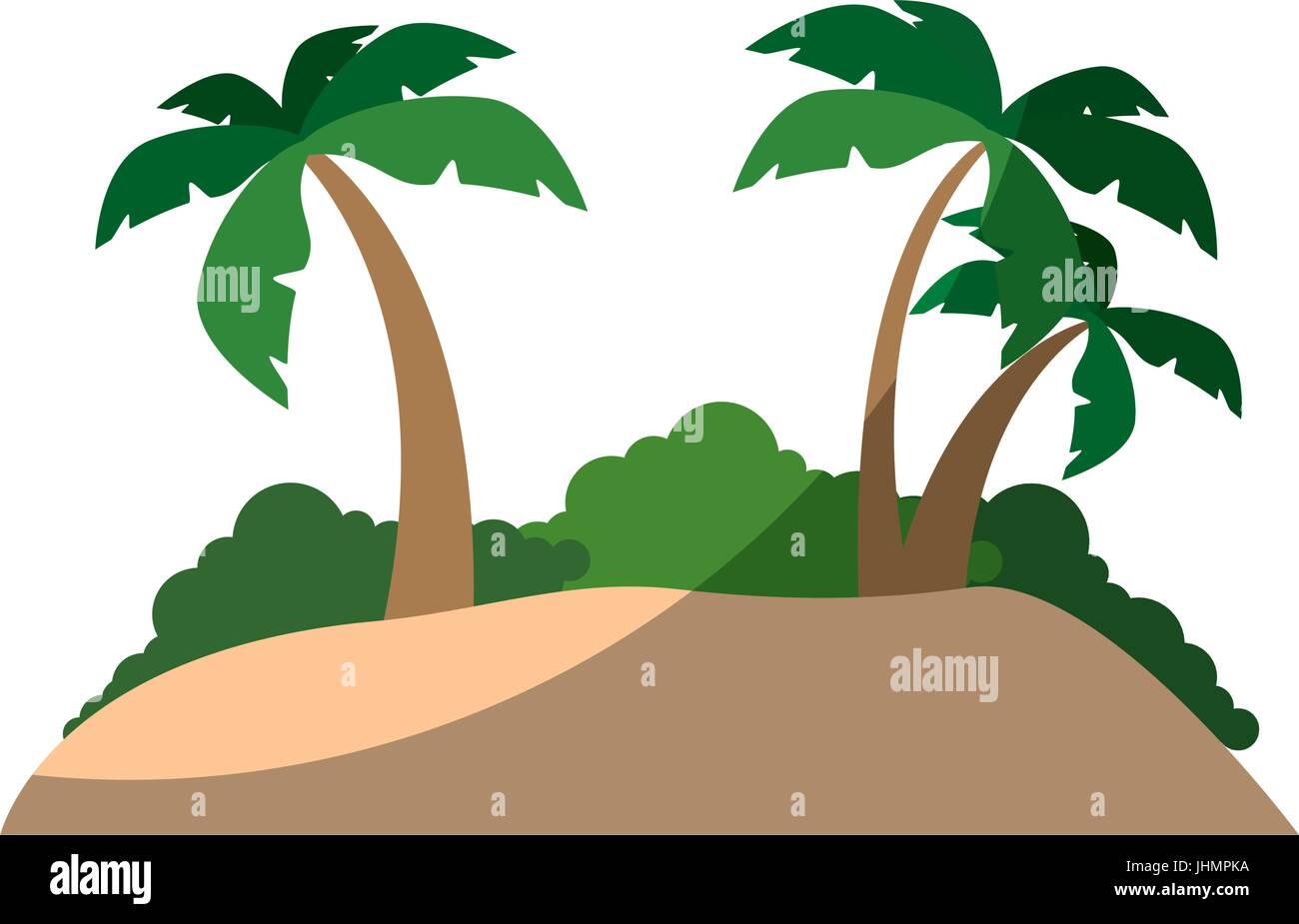 tropical palms icon over white background vector illustration Stock ...