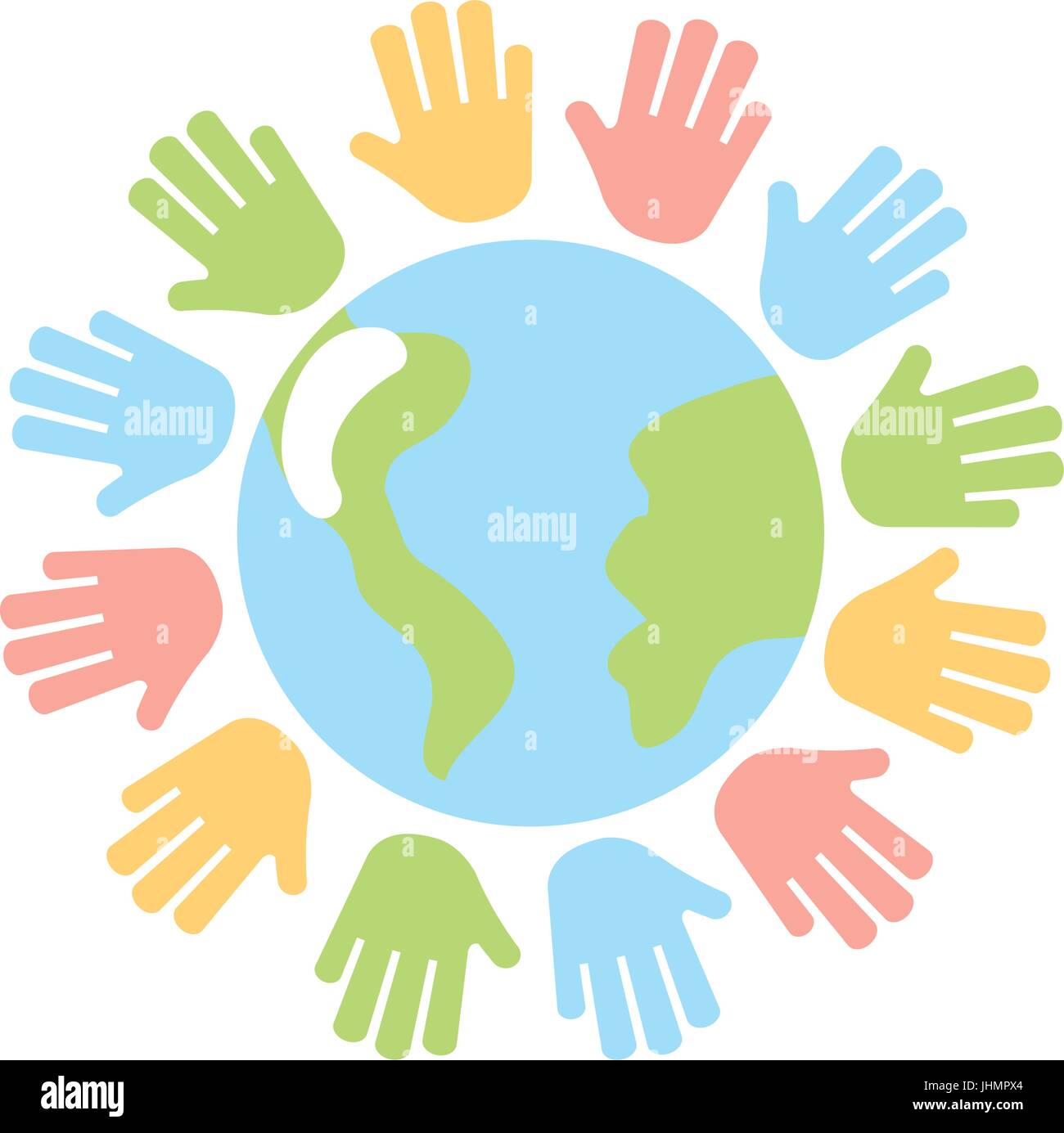 hands human with world planet earth icon Stock Vector Image & Art - Alamy