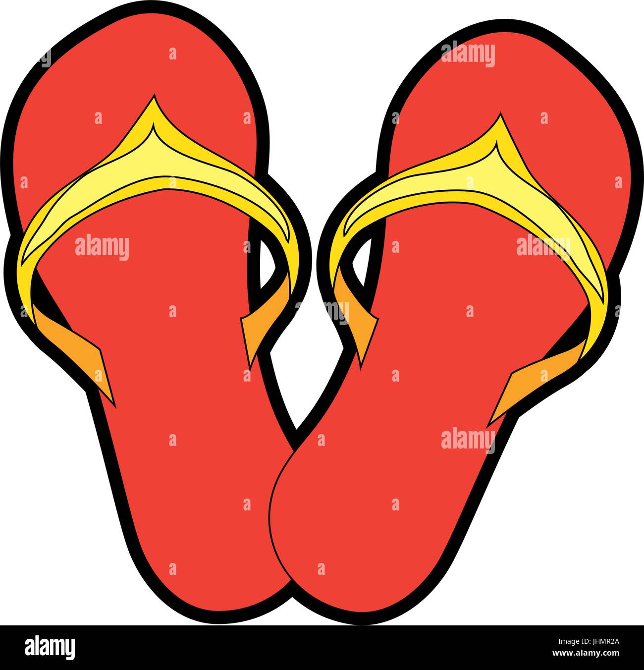 beach sandals icon over white background vector illustration Stock ...
