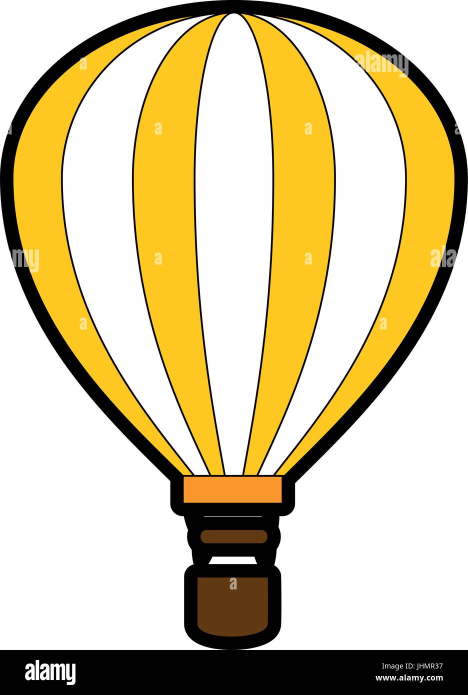 hot air balloon icon over white background vector illustration Stock ...