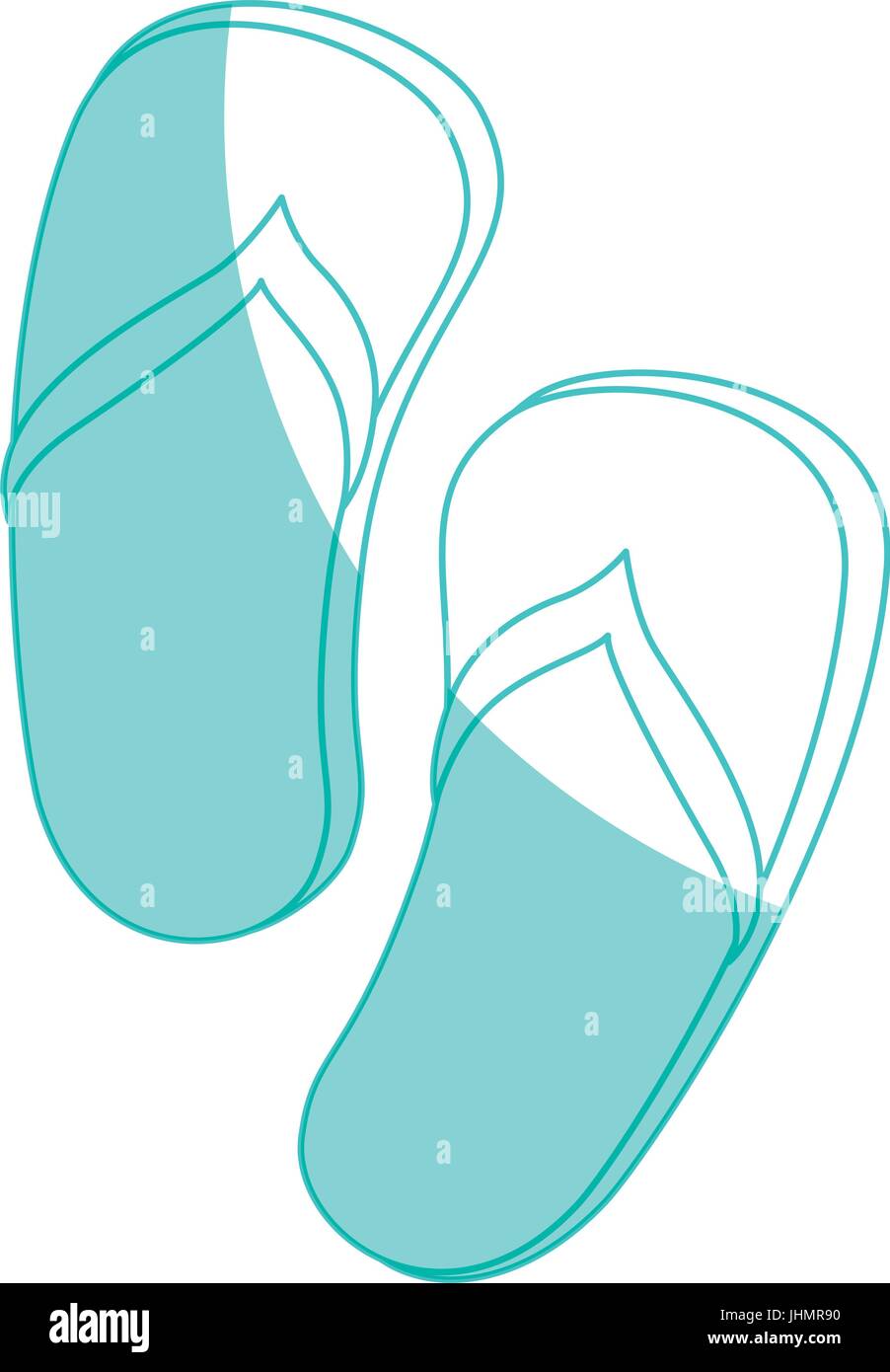beach sandals icon over white background vector illustration Stock ...