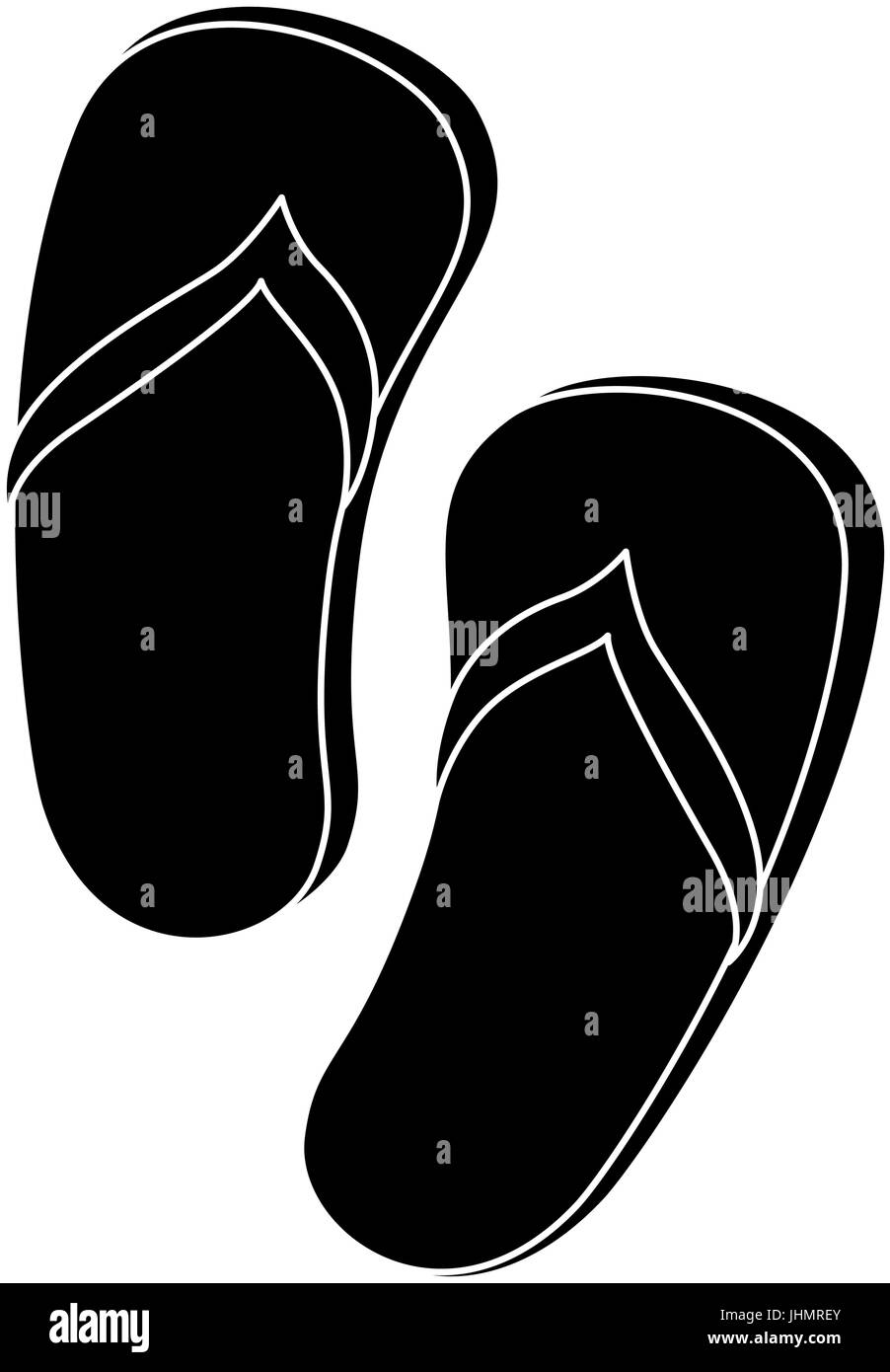 beach sandals icon over white background vector illustration Stock ...