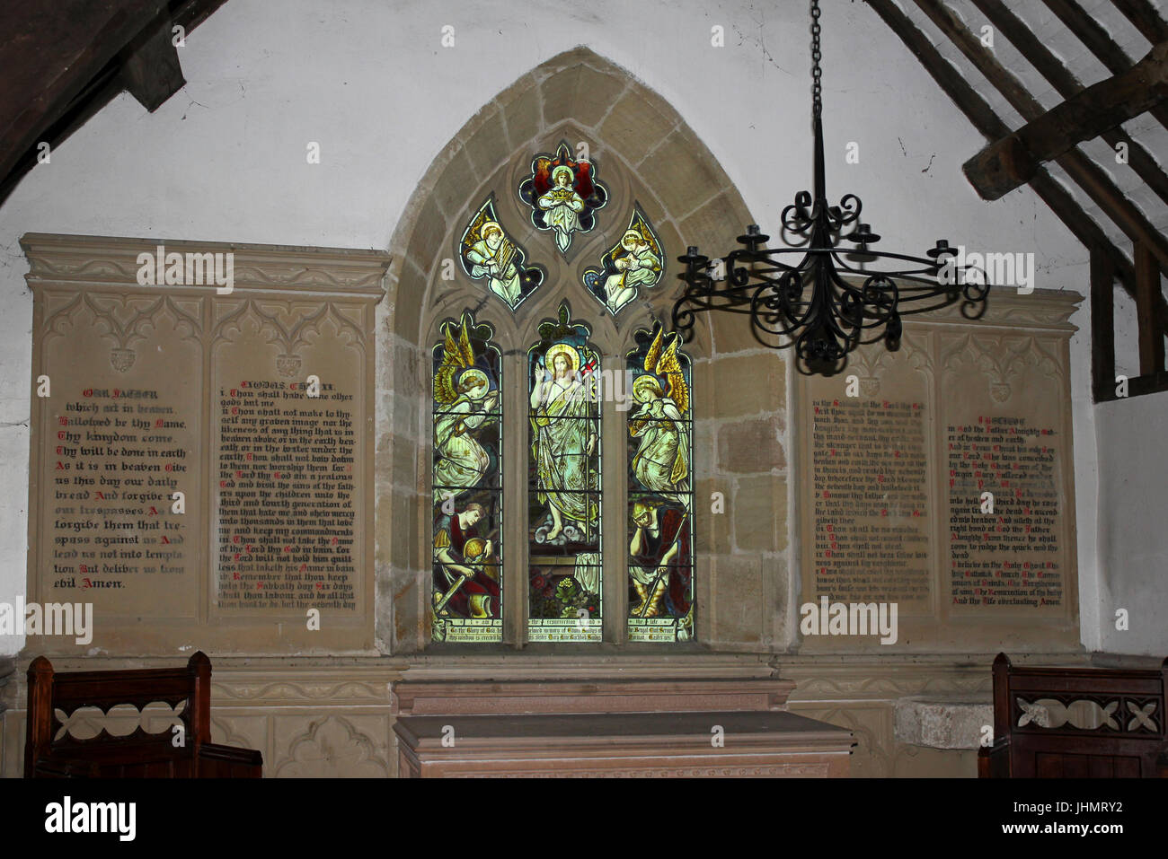 Interior of St Tysilios Church, Church Island, Anglesey Stock Photo