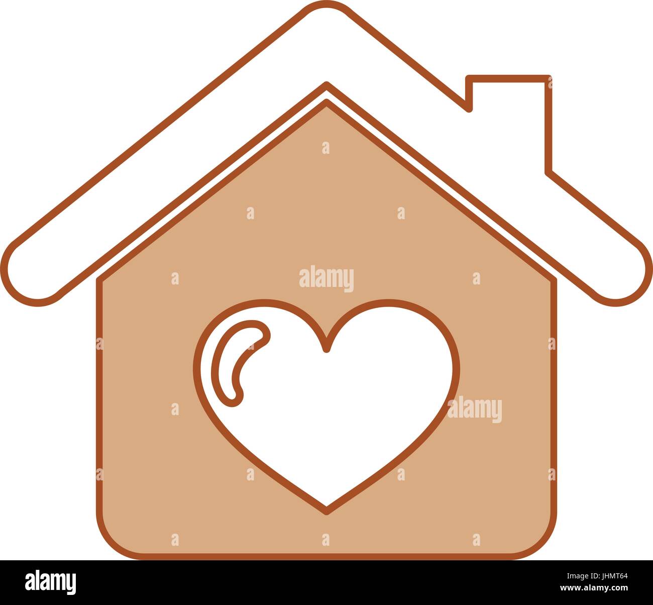 house with heart icon Stock Vector Image & Art Alamy