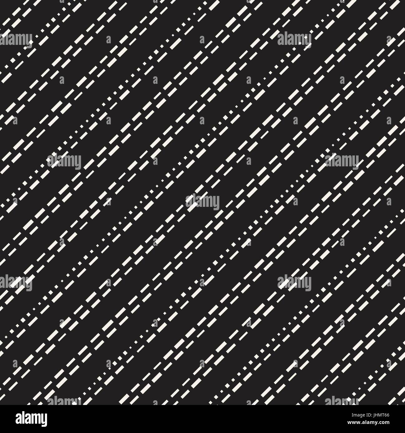Black and White Irregular Dashed Lines Pattern. Modern Abstract Vector ...