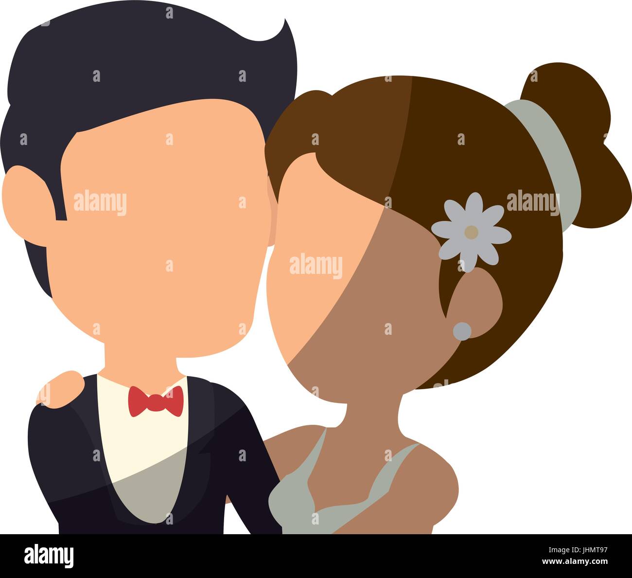 wedding couple icon over white background vector illustration Stock ...