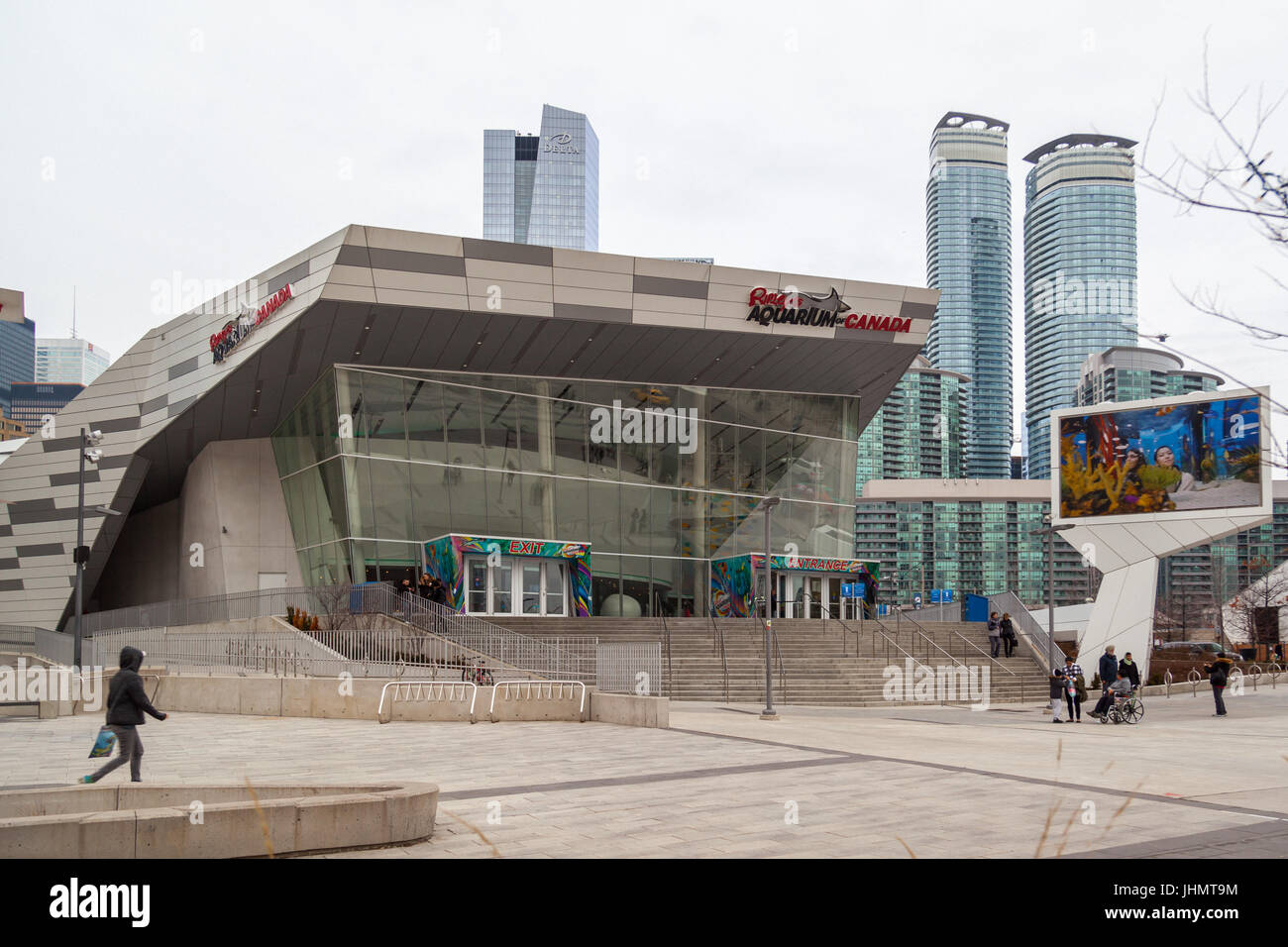 TORONTO, CANADA-FEBRUARY 7, 2016: Front entrance of Ripley's Aquarium ...