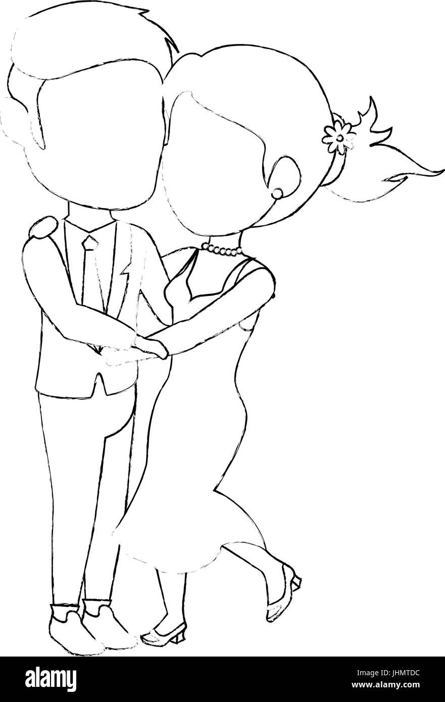 avatar wedding couple icon over white background vector illustration ...