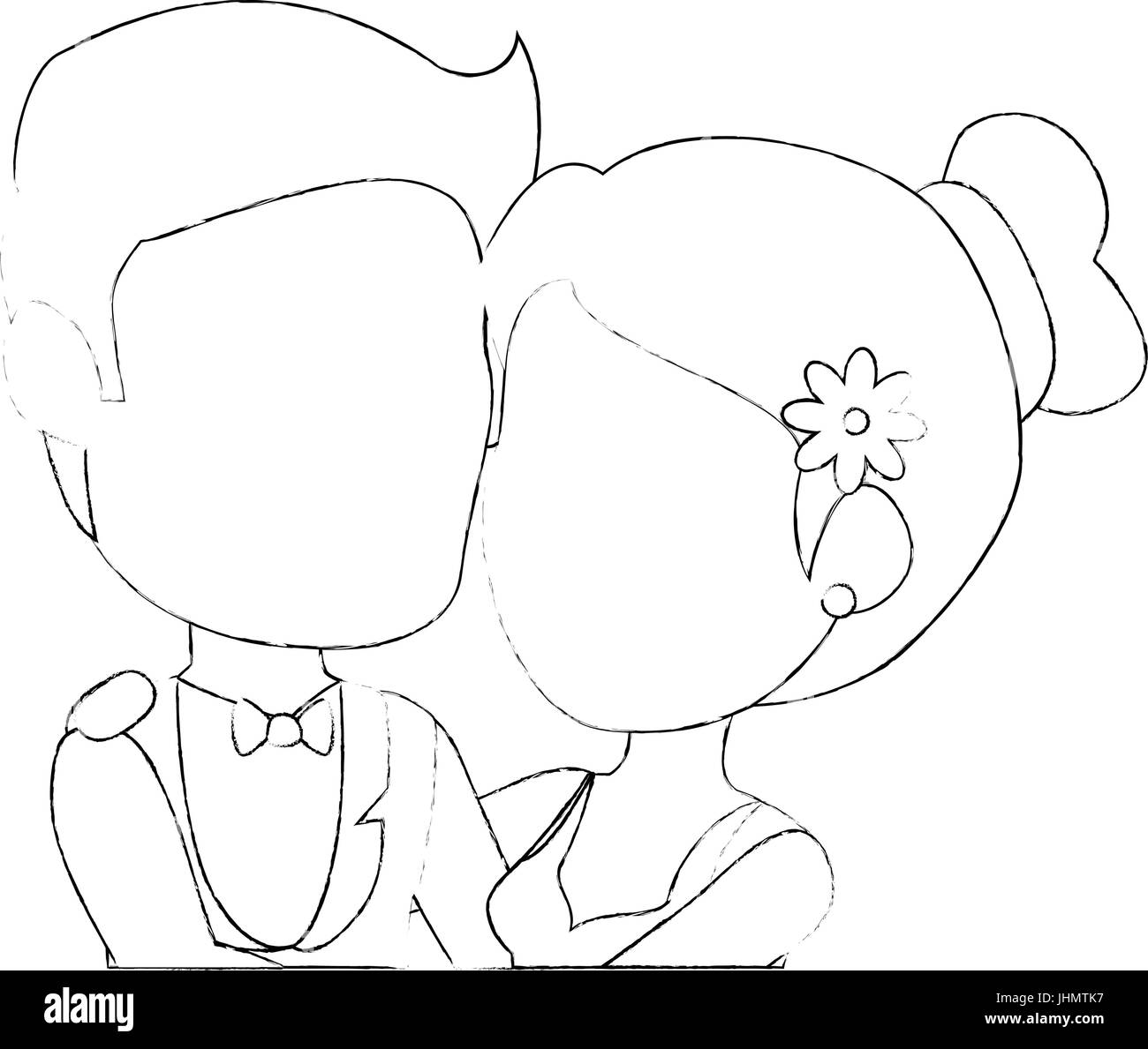 wedding couple icon over white background vector illustration Stock ...