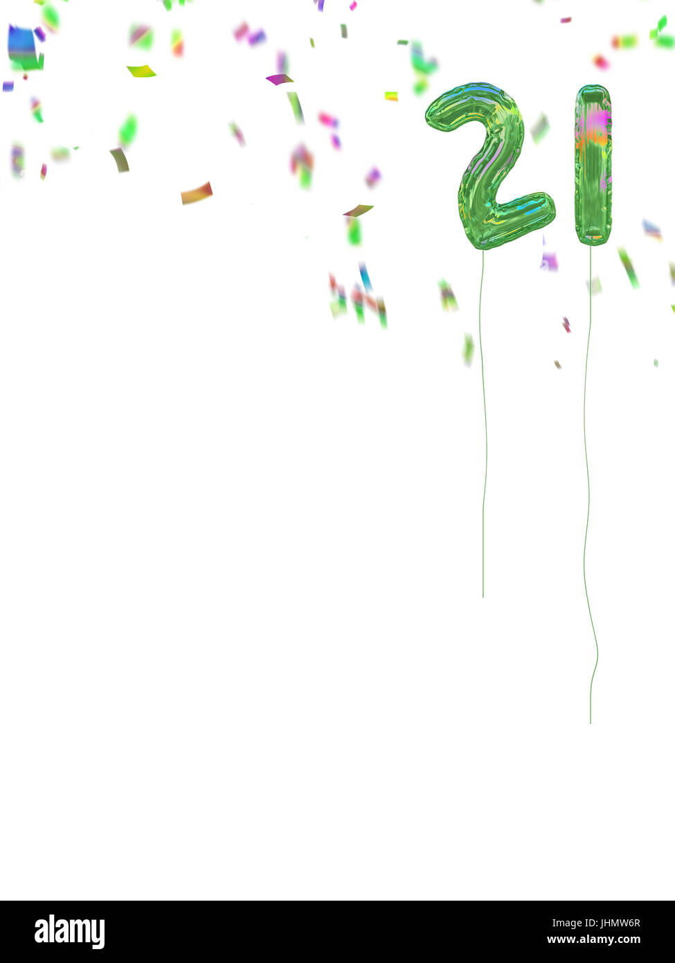 Celebratory 21st birthday background. Stock Photo