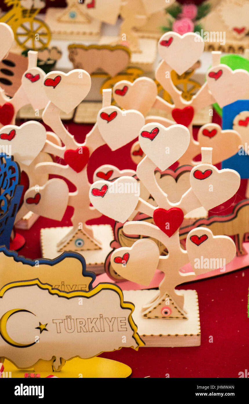 Colorful decorative objects in the shape of a heart Stock Photo Alamy