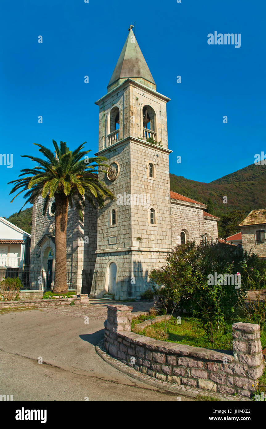 Church of Saint Roch in Donja Lastva village near Tivat, Montenegro Stock Photo