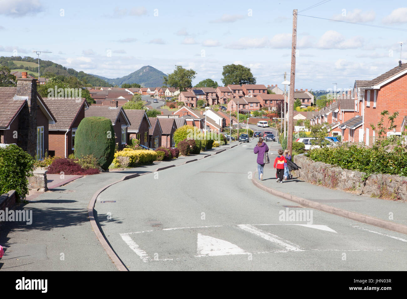 Housing in Welshpool, Powys in Wales. United Kingdom Stock Photo Alamy