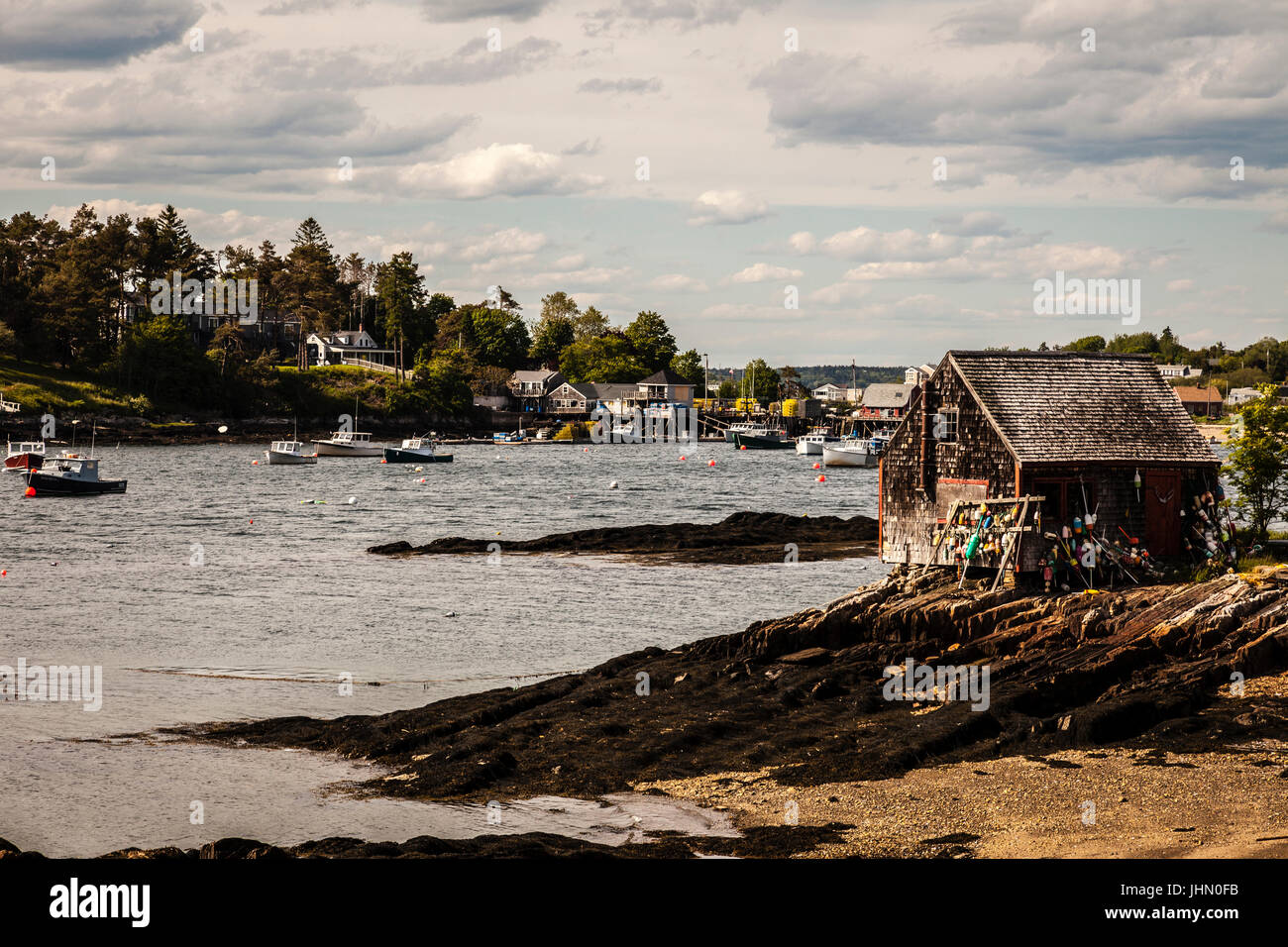 Lobster Shack Mackerel Cove, Maine, USA Stock Photo Alamy