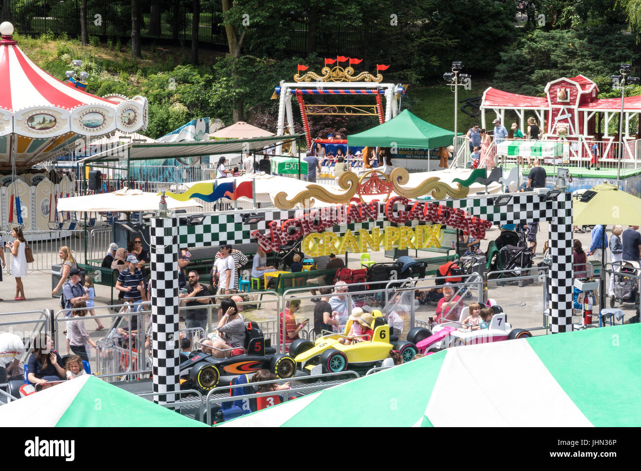 Victorian gardens carnival rides in hires stock photography and images